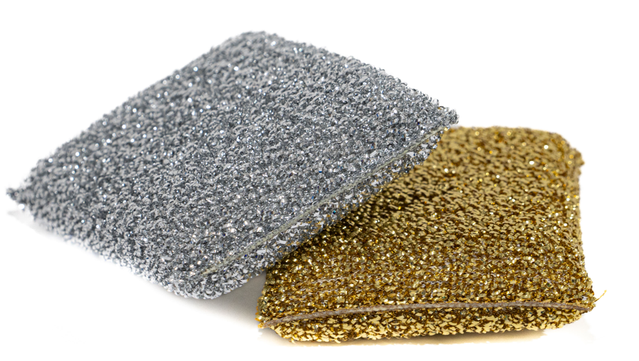 Gold and silver scouring sponges